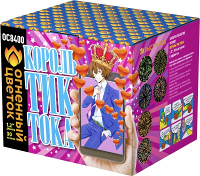 Король Тик-Тока Батарея салютов купить в Ессентуках | essentuki.salutsklad.ru